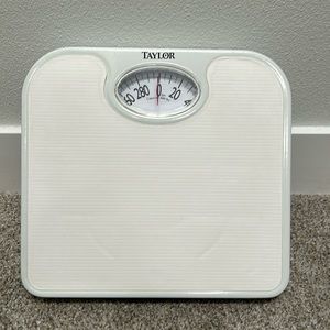 Taylor White Analog Bath Scale, 300 lb. Cap.